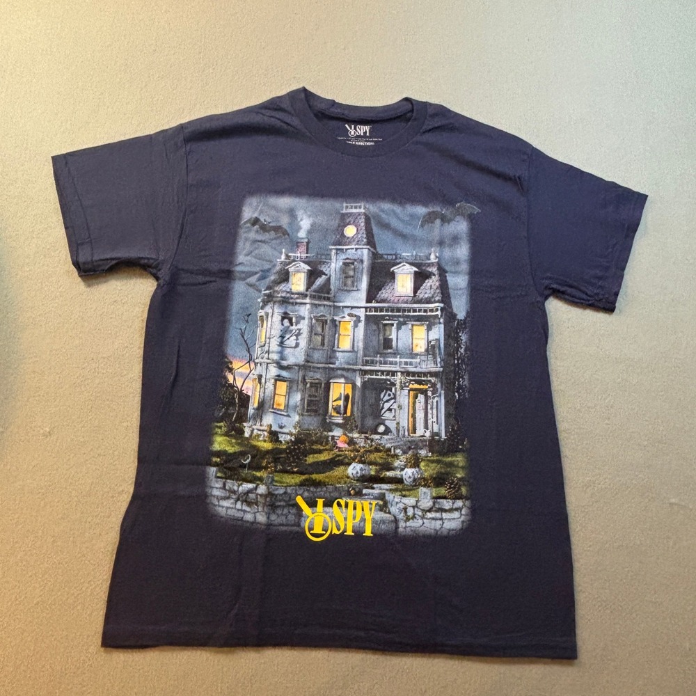 I Spy Haunted House Scholastic TV Show T-Shirt Mens L Black Ripple Junction NWOT